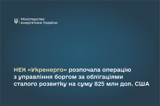 НЕК «Укренерго» розпочала операцію з управління боргом за облігаціями сталого розвитку на суму 825 млн дол. США, - Денис Шмигаль 